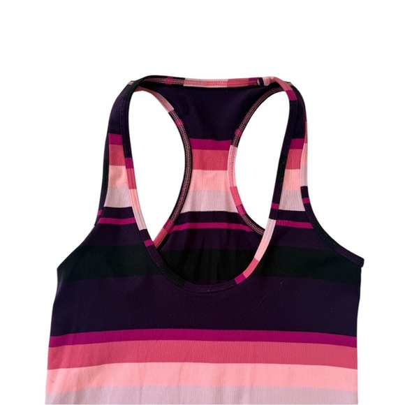 Lululemon Cool Racerback Assorted Stripe Bleached Coral Size XS - Picture 7 of 8